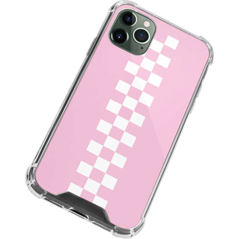 Pink Checkerboard iPhone 12 Pro Clear Case