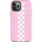 Pink Checkerboard iPhone 12 Pro Impact Case