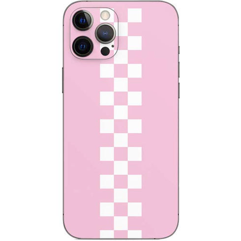 Pink Checkerboard iPhone 12 Pro Max Skin