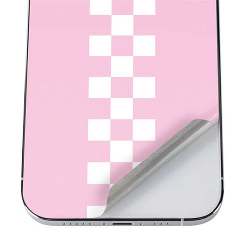Pink Checkerboard iPhone 12 Pro Skin