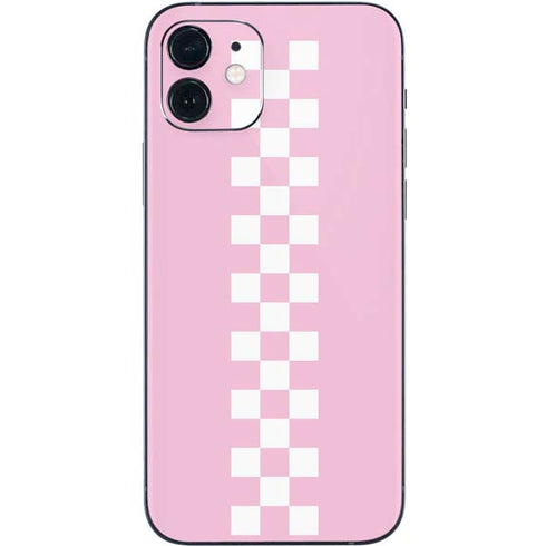 Pink Checkerboard iPhone 12 Skin