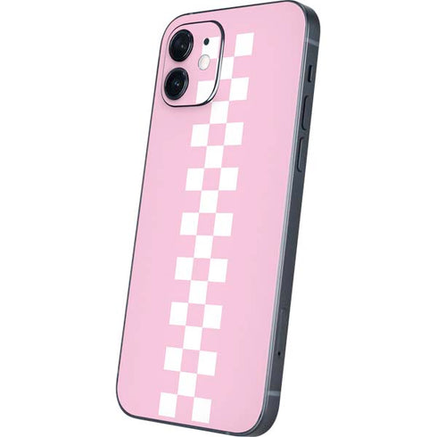 Pink Checkerboard iPhone 12 Skin