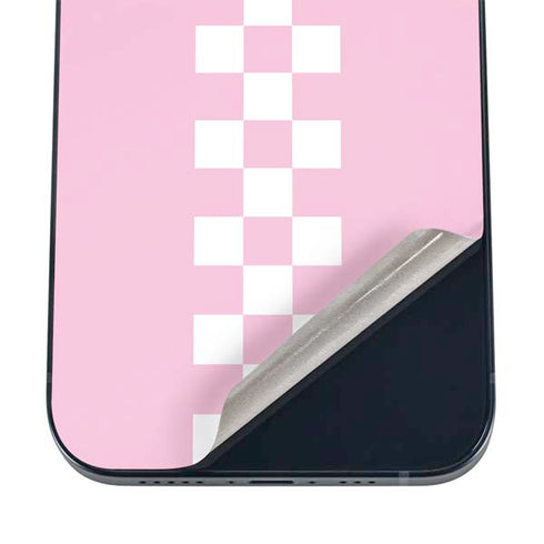 Pink Checkerboard iPhone 12 Skin