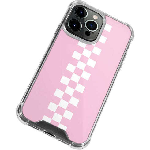 Pink Checkerboard iPhone 13 Pro Clear Case