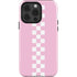 Pink Checkerboard iPhone 13 Pro Impact Case