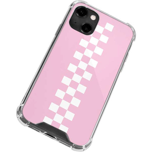 Pink Checkerboard iPhone 14 Clear Case