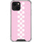 Pink Checkerboard iPhone 14 Plus Clear Case