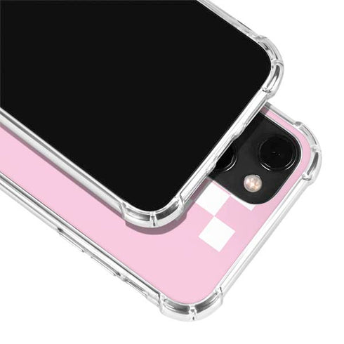 Pink Checkerboard iPhone 14 Plus Clear Case