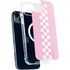 Pink Checkerboard iPhone 15 Plus MagSafe Case