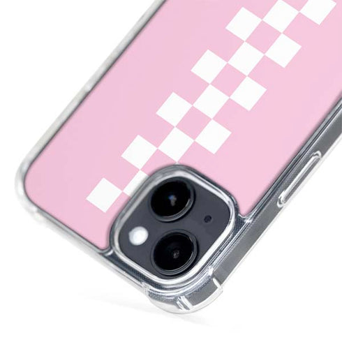 Pink Checkerboard iPhone 15 Plus MagSafe Case