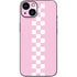 Pink Checkerboard iPhone 15 Plus Skin