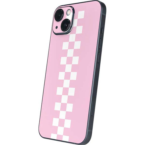 Pink Checkerboard iPhone 15 Plus Skin