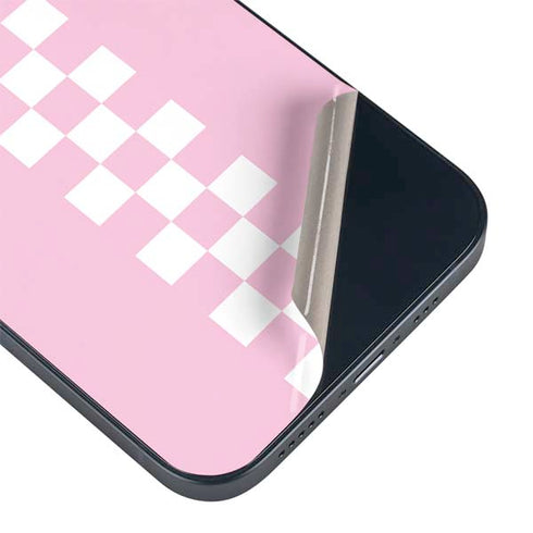 Pink Checkerboard iPhone 14 Plus Skin