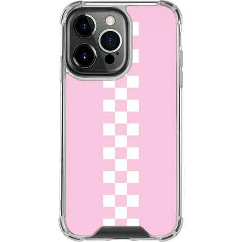 Pink Checkerboard iPhone 15 Pro Clear Case
