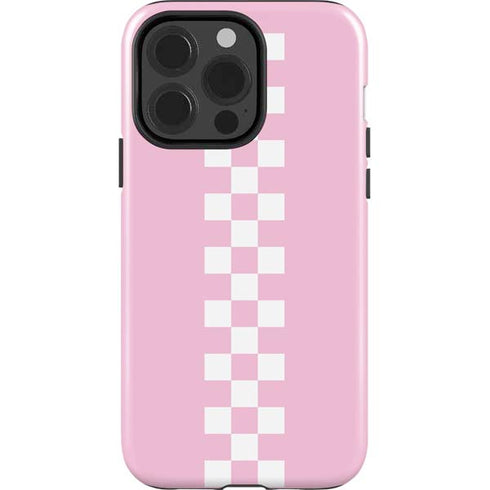 Pink Checkerboard iPhone 15 Pro Impact Case