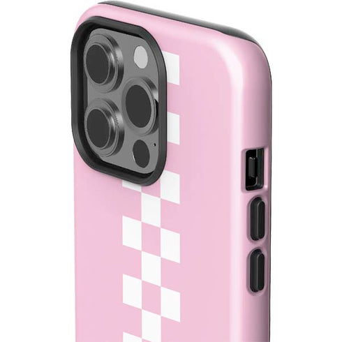 Pink Checkerboard iPhone 15 Pro Impact Case