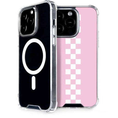 Pink Checkerboard iPhone 15 Pro MagSafe Case