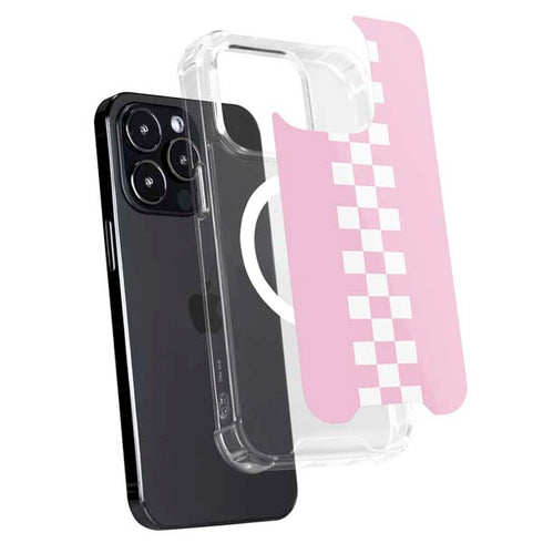 Pink Checkerboard iPhone 14 Pro MagSafe Case