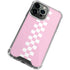 Pink Checkerboard iPhone 14 Pro Max Clear Case