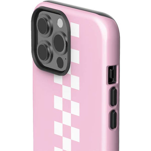 Pink Checkerboard iPhone 15 Pro Max Impact Case