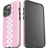 Pink Checkerboard iPhone 14 Pro Max Impact Case