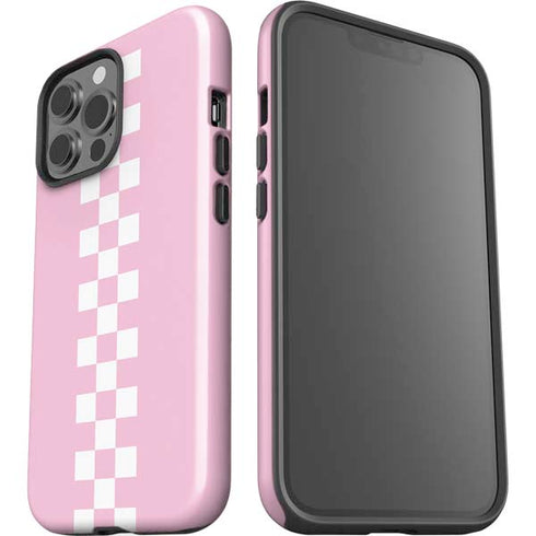 Pink Checkerboard iPhone 15 Pro Max Impact Case
