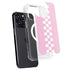 Pink Checkerboard iPhone 15 Pro Max MagSafe Case