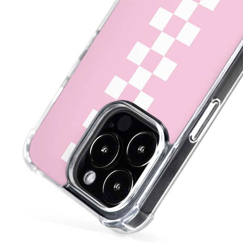 Pink Checkerboard iPhone 15 Pro Max MagSafe Case