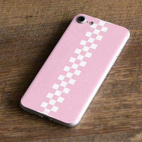 Pink Checkerboard iPhone 7 Skin