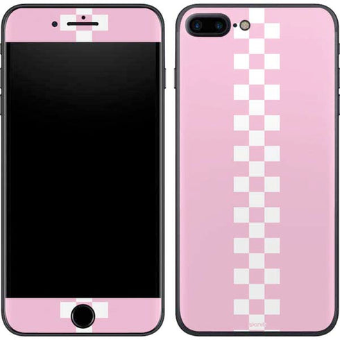Pink Checkerboard iPhone 8 Plus Skin