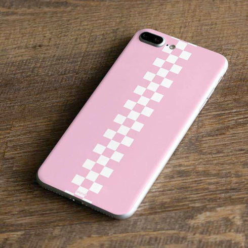 Pink Checkerboard iPhone 8 Plus Skin