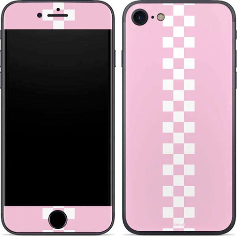 Pink Checkerboard iPhone 8 Skin