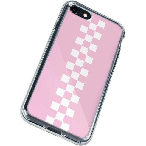 Pink Checkerboard iPhone SE (2nd & 3rd Gen) Clear Case