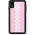 Pink Checkerboard iPhone XR Waterproof Case