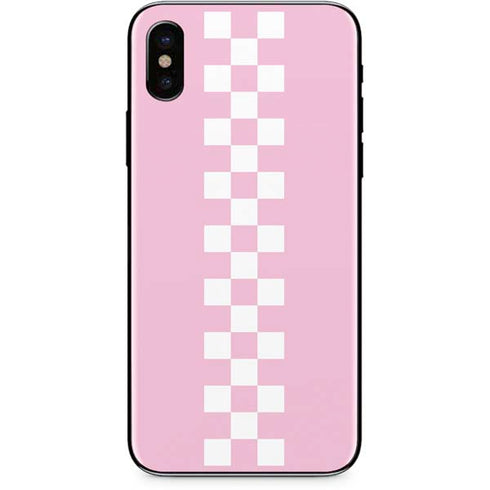 Pink Checkerboard iPhone XS Skin
