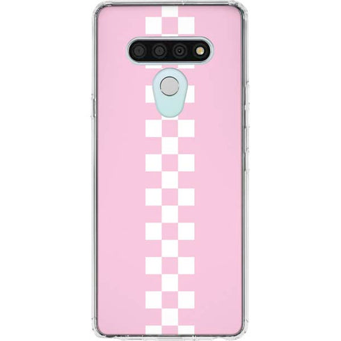 Pink Checkerboard LG Stylo 6 Clear Case