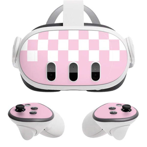 Pink Checkerboard Meta Quest 3 Skin