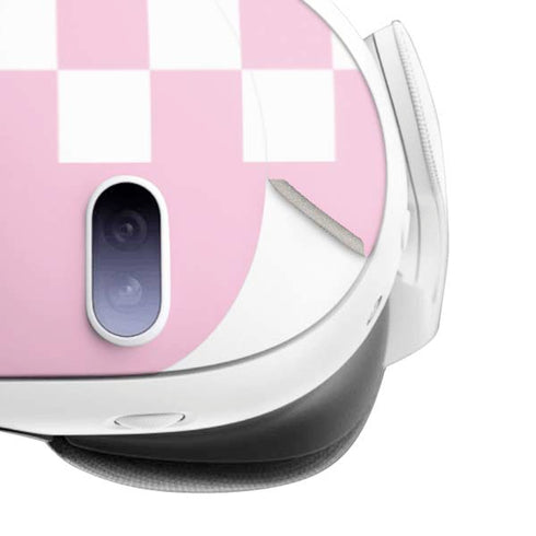 Pink Checkerboard Meta Quest 3 Skin
