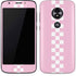Pink Checkerboard Moto E5 Play Skin