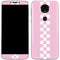 Pink Checkerboard Moto E5 Plus Skin
