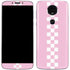 Pink Checkerboard Moto E5 Plus Skin