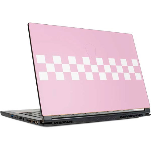 Pink Checkerboard MSI GS65 Stealth Laptop Skin