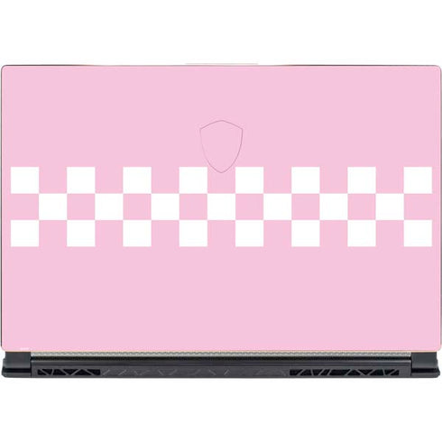Pink Checkerboard MSI GS65 Stealth Laptop Skin