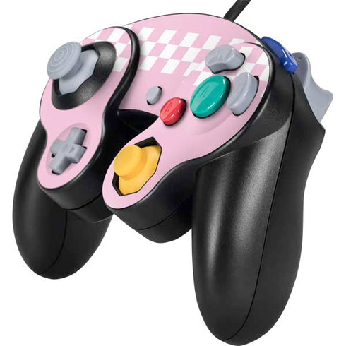 Pink Checkerboard Nintendo GameCube Controller Skin