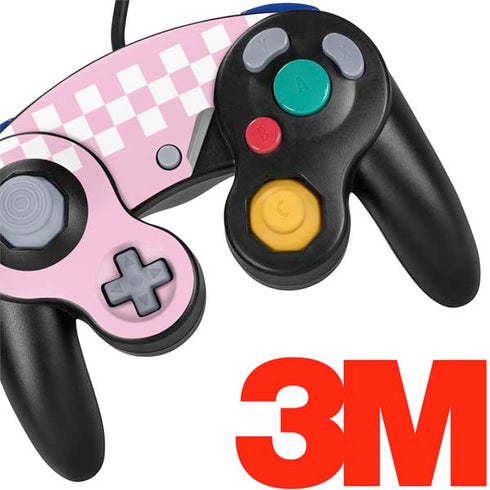 Pink Checkerboard Nintendo GameCube Controller Skin