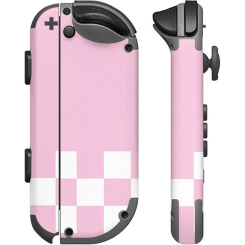 Pink Checkerboard Nintendo Joy-Con (L/R) Controller Skin