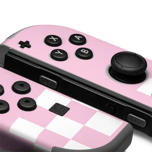 Pink Checkerboard Nintendo Joy-Con (L/R) Controller Skin