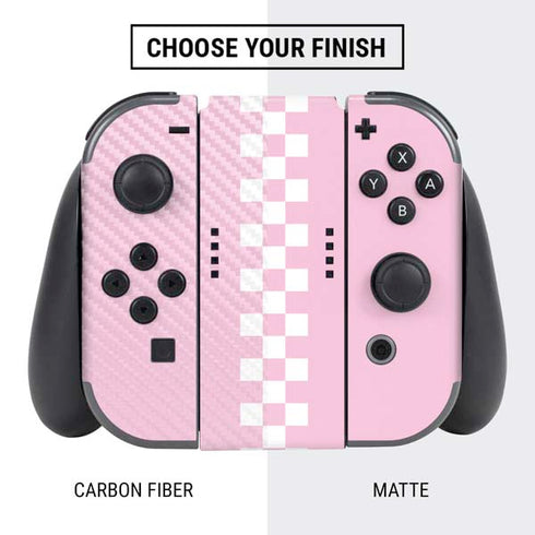 Pink Checkerboard Nintendo Switch Bundle Skin