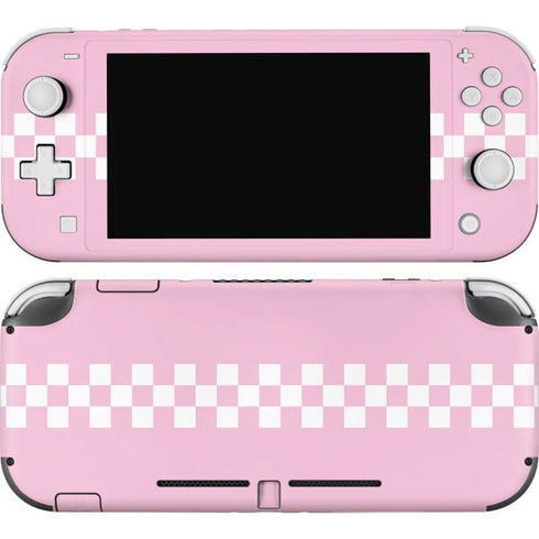 Pink Checkerboard Nintendo Switch Lite Skin