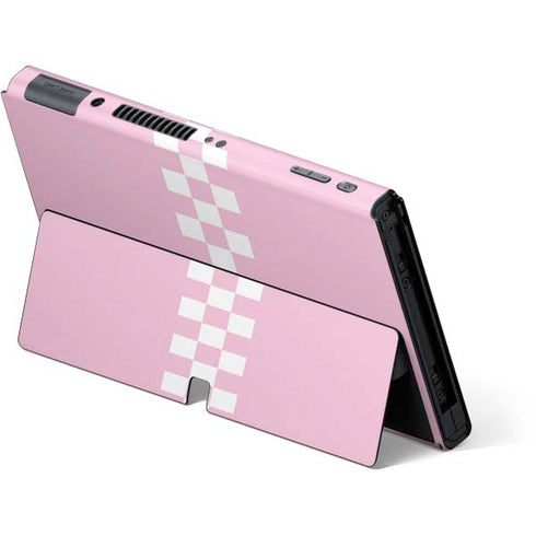 Pink Checkerboard Nintendo Switch OLED (2021) Skin